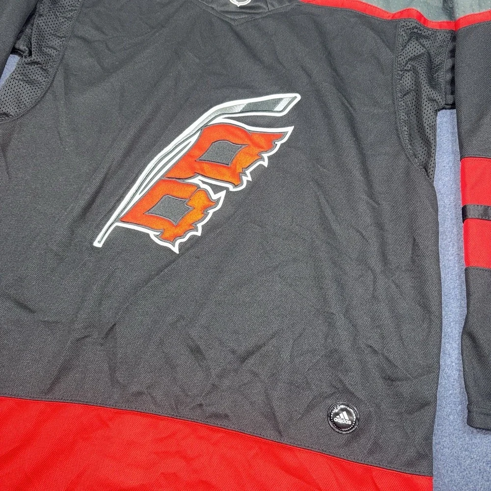 Carolina Hurricanes Adidas PrimeGreen MiC Authentic Black Flag Jersey - 52